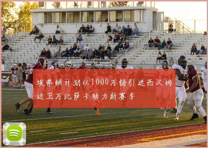 埃弗顿计划以1000万镑引进西汉姆边卫万比萨卡助力新赛季